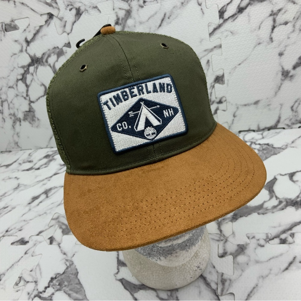 Men’s Timberland Olive | Wheat Suede  Trucker Hat NWT